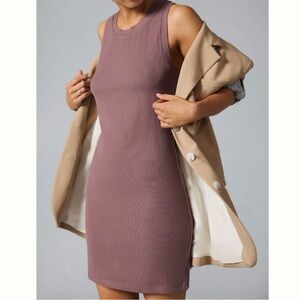 Anthropologie Bordeaux Tank Mini Dress - Cassis / Mauve